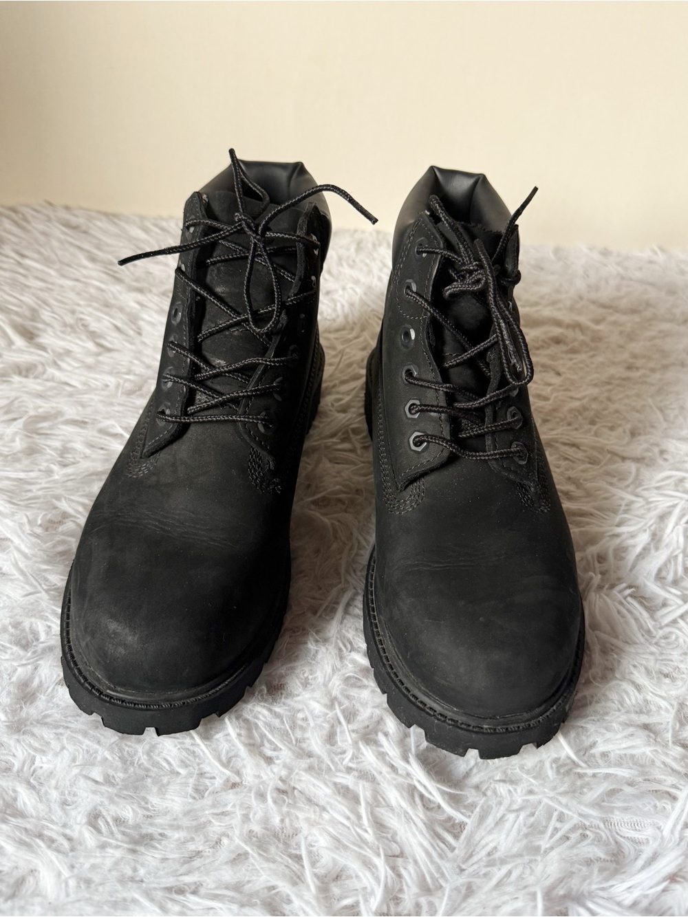 Timberland youth Black Lace-Up  Boots Size 3M